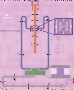 Supravodivý obvod je srdcem nového radaru. Kredit: Quantum Circuit Group (ENS de Lyon).