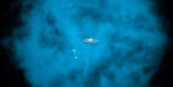 Mléčná dráha v cirkumgalaktickém médiu. Ve skutečnosti je téměř neviditelné. Kredit: NASA/CXC/M.Weiss/Ohio State/A Gupta et al.