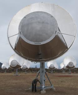 Allan Telescope Array. Kredit: Colby Gutierrez-Kraybill, Wikimedia Commons.