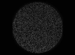 6 100 atomů cesia. Kredit: Caltech/Endres Lab.