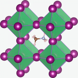 Struktura perovskitu. Kredit: Christopher Eames et al. / Wikimedia Commons.