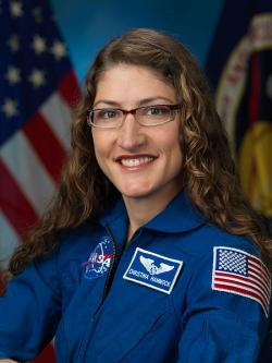 Christina Koch. Kredit: NASA.