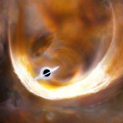 Veliká černá díra uvnitř oblaku CO-0.40-0.22. Kredit: Tomoharu Oka / Keio University.