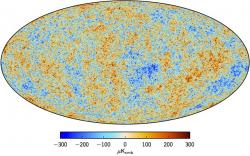 Mapa reliktního záření z dat satelitu Planck. Kredit: ESA & Planck Collaboration.