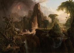 Vyhnání z ráje. Kredit: Thomas Cole (1828), Wikimedia Commons.