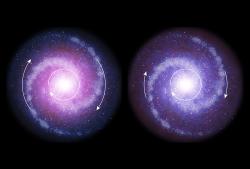 Rotující spirální galaxie. Kredit: ESO/L. Calçada, Wikimedia Commons, CC BY-SA 4.0.
