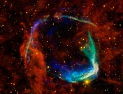 Supernova typu Ia. Kredit: X-ray: NASA/CXC/SAO & ESA; Infrared: NASA/JPL-Caltech/B. Williams (NCSU).