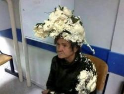 Vlasy s bílou hmotou vyniknou při záměně šampon za montážní pěnu. Komentovala  Městská policie Nový Jičín.