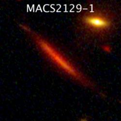 Disk mrtvé galaxie MACS2129-1. Kredit: NASA, ESA, M. Postman (STScI), and the CLASH team.