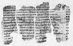 Část Papyru Derveni. Kredit: http://persephones.250free.com, Wikimedia Commons. Public domain.