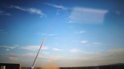 Rotační detonační start na Spaceport America. Kredit. Venus Aerospace.