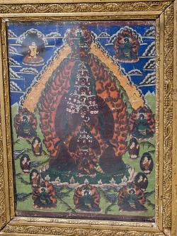 Thangka Avaloktitéšvara. Tantrické božstvo. Kredit: Zde, Wikimedia Commons. Licence CC 4.0.