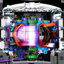 Tokamak plný plasmy. Kredit: ITER.