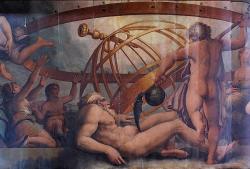 Zmrzačení Úrana u nebeské mechaniky. Giorgio Vasari, 16. století. Palazzo Vecchio, Florencie. Kredit: Shakko, Wikimedia Commons. Licence CC 4.0.