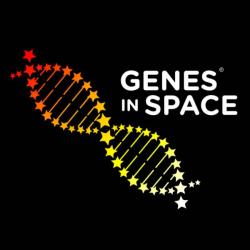 Logo programu Genes in Space. Kredit: NASA.