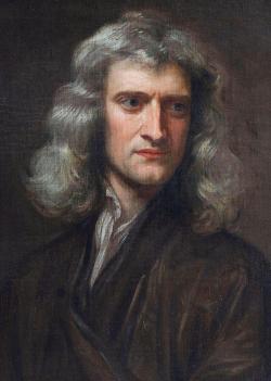 Isaac Newton: „Viděl jsem dál, protože jsem stál na ramenou obrů.“ Autor malby: Godfrey Kneller (1689). Volné dílo.