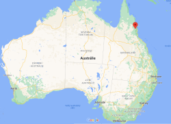 Fontainea picrosperma pochází z náhorní plošiny Atherton v severovýchodním Queenslandu. Kredit:  Google Map