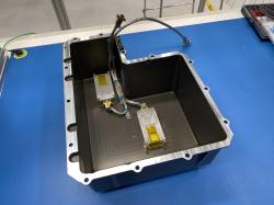 Detektory HardPix připevněné pod horní kryt experimentu Hēki. Kredit: ÚTEF Detektory HardPix připevněné pod horní kryt experimentu Hēki. Kredit: ÚTEF