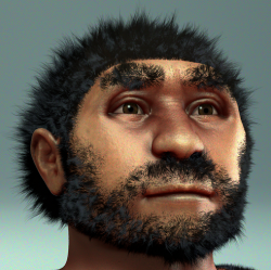 Rekonstrukce vzhledu člověka vzpřímeného pekingského, latinsky  Homo pekinensis je poddruh člověka vzpřímeného (homo erectus). Zdroj: Cicero Moraes. CC BY-SA 4.0.