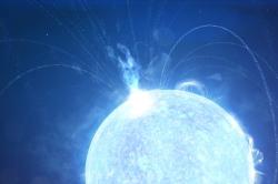 Přilétají rádiové záblesky z chvějících se neutronových hvězd? Kredit: NASA’s Goddard Space Flight Center.