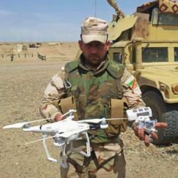 Sestřelený dron ISIS v Iráku. Kredit: Iraqi ministry of defence.