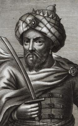 K dalším historicky doloženým přeborníkům v plození dětí se řadí  Moulay Ismail Ibn Sharif. Marocký sultán v letech 1672–1727 měl 500 manželek a předpokládá se, že měl několik set až  tisíc potomků. Ilustrace je od Germaina Moüetteho, cca  z roku 1683. Kredit: Wikipedia.