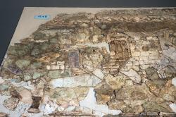 Skleněný obrazový panel, 375 n. l. Skleněná mozaika, velká 1,05 x 1,90 m. Archeologické muzeum v Isthmii. Kredit: Zde, Wikimedia Commons. Licence CC 4.0.