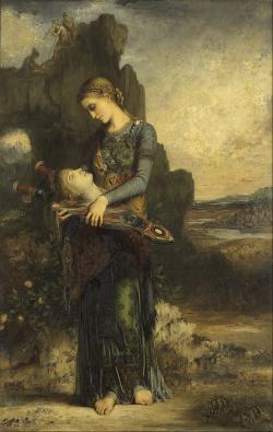 Nález Orfeovy hlavy. Gustave Moreau, 1865. Musée d’Orsay, Paris. Kredit: Google Art Project via Wikimedia Commons.