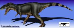 Rekonstrukce přibližného vzezření teropoda druhu Labocania anomala. Pravděpodobně šlo o tyranosauroida, ačkoliv jeho přesné systematické zařazení zatím není jisté. Kredit: Karkemish, Wikipedie (CC BY-SA 3.0)