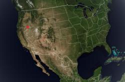 Ložisko lithia je na pomezí Oregonu a Nevady. Kredit: Google Map.
