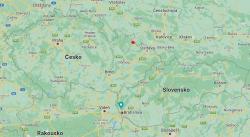 Česko s vyznačeným Krnovem. Kredit: Google Maps.