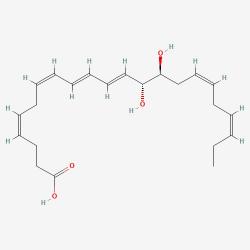 Kyselina dokosahexaenová (DHA) je jedna z omega-3 mastných kyselin. Je primární strukturální složkou lidského mozku, mozkové kůry, kůže a sítnice. Makrofágy ji proměňují na signální lipid maresin 2 (MaR2). Na obrázku je 2D struktura maresinu 2.  Kredit: Pubchem