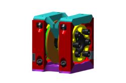 Mechanismus FSUA, který bude umístěn na družicích observatoře LISA a o jehož vývoj se starají čeští vědci. Zdroj: https://elya.cz/