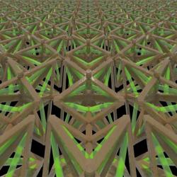 Struktura nového metamateriálu. Kredit: LLNL.MicrolatticeTIT.jpg