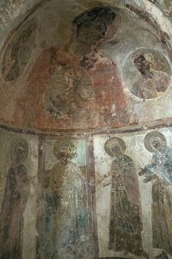 Panagia Drosiani, fresky, 6. až 11. století. Kredit: Zde, Wikimedia Commons. Licence CC 4.0.