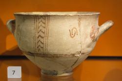 Hluboká miska. LH III B, 1300-1190 před n. l. Ashmolean Museum, Oxford, L 1960.4. Kredit: Zde, Wikimedia Commons. Licence CC 4.0.