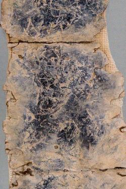 Olověný plátek popsaný kletbami. Nemejské archeologické muzeum, IL 372. Kredit: Zde, Wikimedia Commons. Licence CC 4.0.