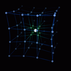 Zakřivení 3D prostoru a času v blízkosti koncentrace hmoty. Kredit: Lucas Vieira Barbosa, Wikimedia Commons.