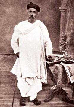 Bal Gangádhar Tilak (1856-1920) kolem roku 1910. Wikimedia Commons.