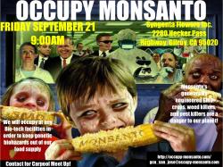 Monsanto to doopravdy nemá jednoduché. Kredit: Occupy Monsanto.