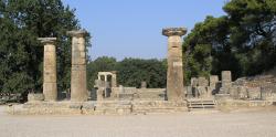 Héřin chrám v Olympii, 600 až 590 před n. l. Kredit: Matěj Baťha, Wikimedia Commons. Licence CC 2.5.