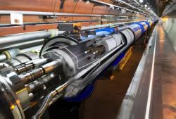 Srážeč LHC v podzemním tunelu. Kredit: 2007–2026 CERN. Srážeč LHC v podzemním tunelu. Kredit: 2007–2026 CERN.