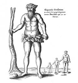 Athanasius Kircher: Mundus subterraneus, 1665. Ilustrace k literárnímu tématu kostry obra v nečekaně racionální učebnici geologie. Kredit: Shyamal, Wikimedia Commons. Licence CC 4.0.