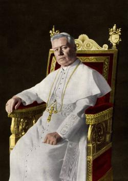 Příznivcem korsického lékárníka Marianiho a jeho produktu měl být  i  Pius X. (Kredit: Giuseppe Felici (1839-1923), Colored by J-Ronn, Wikipedia, CC BY-SA 3.0) 