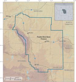 Oblast Powder River Basin. Kredit: USGS.