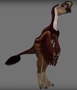 Rekonstrukce oviraptora. Podobně mohl vypadat i majitel drápu v němž se nyní nalezly zbytky keratinu starého 75 milionů let. (Kredit: rroobboo 999, Wikipedia, CC BY 3.0)