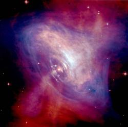 Populární Krabí mlhovina s pulsarem. Kredit: NASA/CXC/ASU/J.