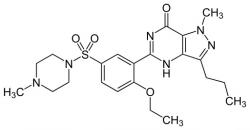 Zatímco v případě Viagry práci vykonává inhibitor fosfodiesterázy (na obrázku je sildenafil), u veřejných vytrvalostních sportů se jako podpůrný prostředek nabízí aktivátor receptoru genu PPARD, látka s pracovním názvem GW1516 (familierně jen „GW“).