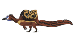 Moderní pojetí přibližného vzezření nejdelšího známého teropoda, spinosaurida druhu Spinosaurus aegyptiacus. Kredit: PaleoGeekSquared; Wikipedia (CC BY-SA 4.0)