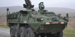 Obrněné vozidlo Stryker s 5kW laserem MEHEL. Kredit: US Army.